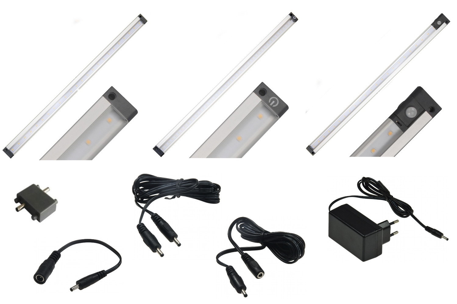 LED Lichtleiste Alu 30 50 cm Warm Neutral Kaltweiß Sensor Küche Schrank