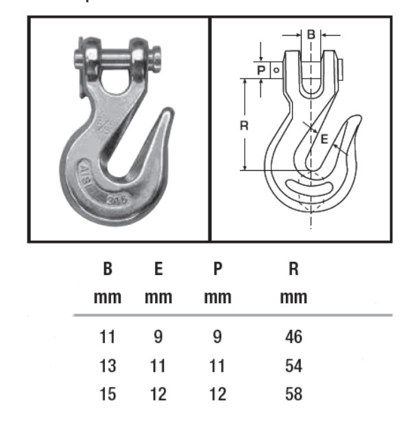 Yacht Kettenhaken Selbstklemmend 6mm - Für Marine & Bootszubehör